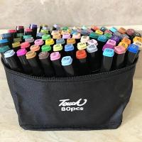 Canetinhas 80 Cores Com Livro De Pintar Capivara Fofa 50 Paginas Estojo Canetas Desenho Pintura Hobbie Lazer