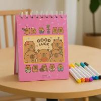 Canetinhas 80 Cores Com Livro De Pintar Capivara Fofa 50 Paginas Estojo Canetas Desenho Pintura Hobbie Lazer - 5