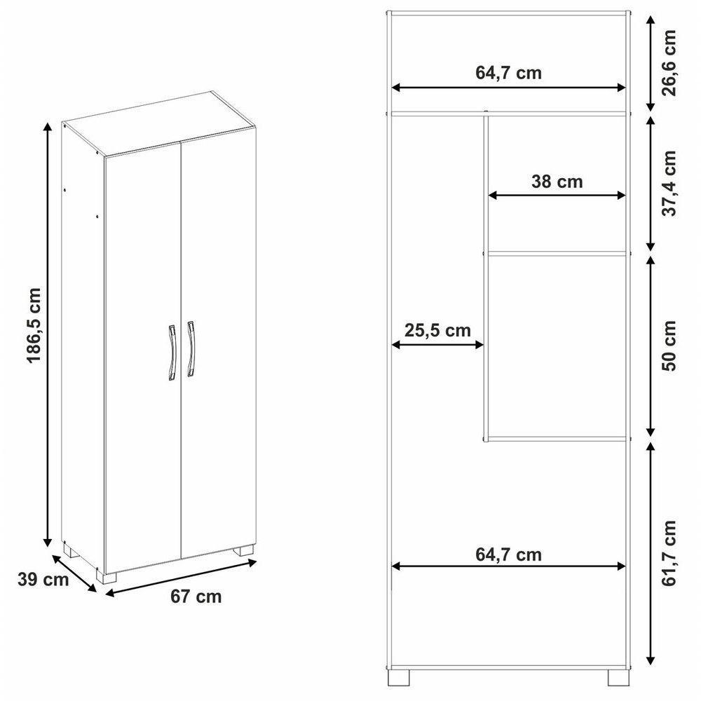 Armário Multiuso Para Lavanderia Nt 4015 Branco - Notável - 6