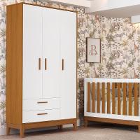 Roupeiro Flip 3 Portas 2 Gavetas Branco Fosco Com Savana - 2