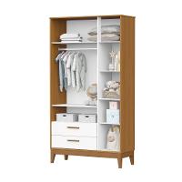 Roupeiro Flip 3 Portas 2 Gavetas Branco Fosco Com Savana - 3