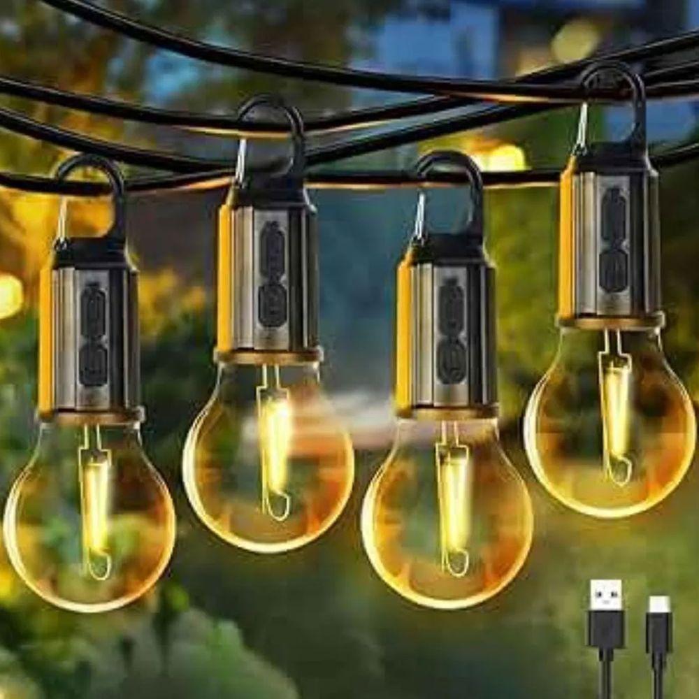 Lampada Led Acampamento Usb Recarregavel Sos Emergengia Pesca Camping Passeio Ar Livre Gancho Portatil Eficiente Seguro - 4