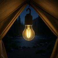Lampada Led Acampamento Usb Recarregavel Sos Emergengia Pesca Camping Passeio Ar Livre Gancho Portatil Eficiente Seguro - 5