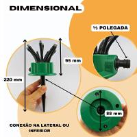 Aspersor Pulverizador 360 Graus Irrigaçao Quintal Jardim Canteiro Mangueira Rega Plantacao Horta Gramado Ar Livre - 8