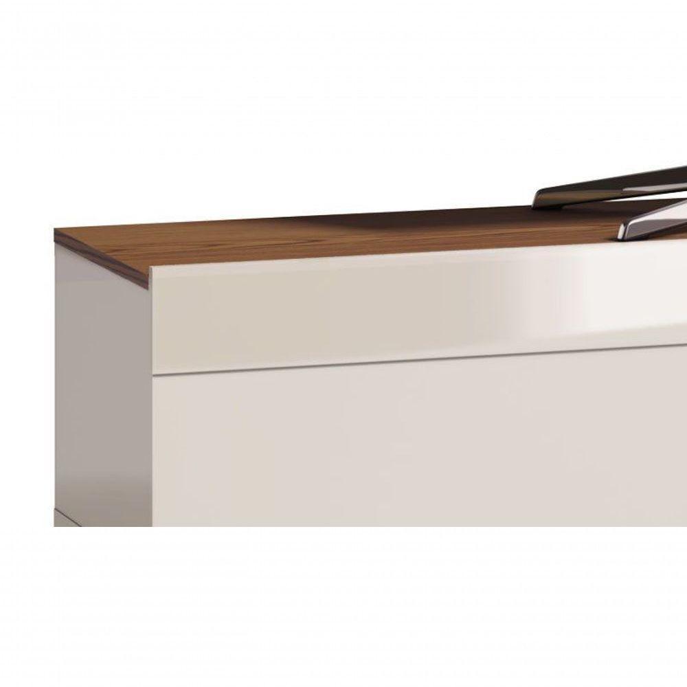 Rack Classic 3g 1.8 Off White Com Freijó - Imcal Móveis - 2