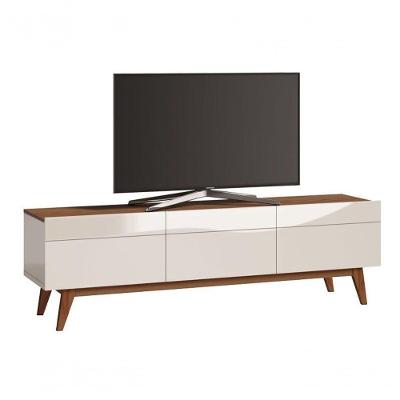 Rack Classic 3g 1.8 Off White Com Freijó - Imcal Móveis