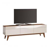 Rack Classic 3g 1.8 Off White Com Freijó - Imcal Móveis - 1