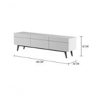 Rack Classic 3g 1.8 Off White Com Freijó - Imcal Móveis