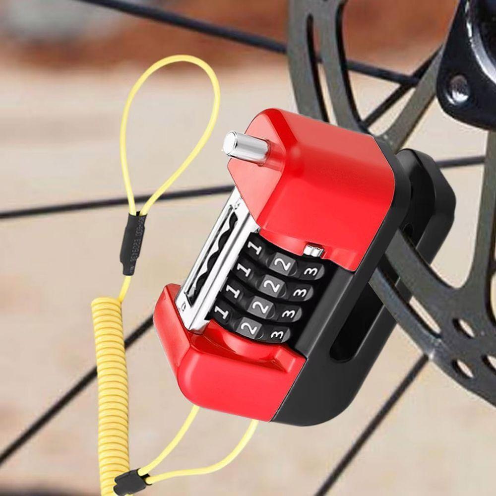 Trava De Disco Freio Antifurto Senha 4 Digitos Moto Bike Motocicleta Bicicleta Segurança Cadeado Resistente Proteçao - 3