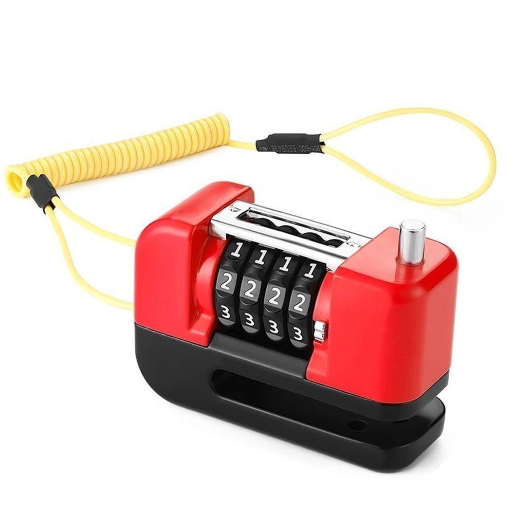 Trava De Disco Freio Antifurto Senha 4 Digitos Moto Bike Motocicleta Bicicleta Segurança Cadeado Resistente Proteçao - 6