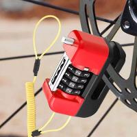 Trava De Disco Freio Antifurto Senha 4 Digitos Moto Bike Motocicleta Bicicleta Segurança Cadeado Resistente Proteçao - 3
