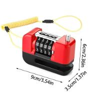 Trava De Disco Freio Antifurto Senha 4 Digitos Moto Bike Motocicleta Bicicleta Segurança Cadeado Resistente Proteçao