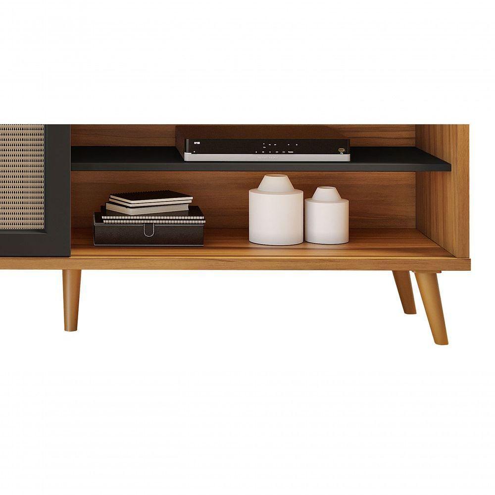 Rack Bancada Nt 1175 Freijó Com Preto - Notável - 4