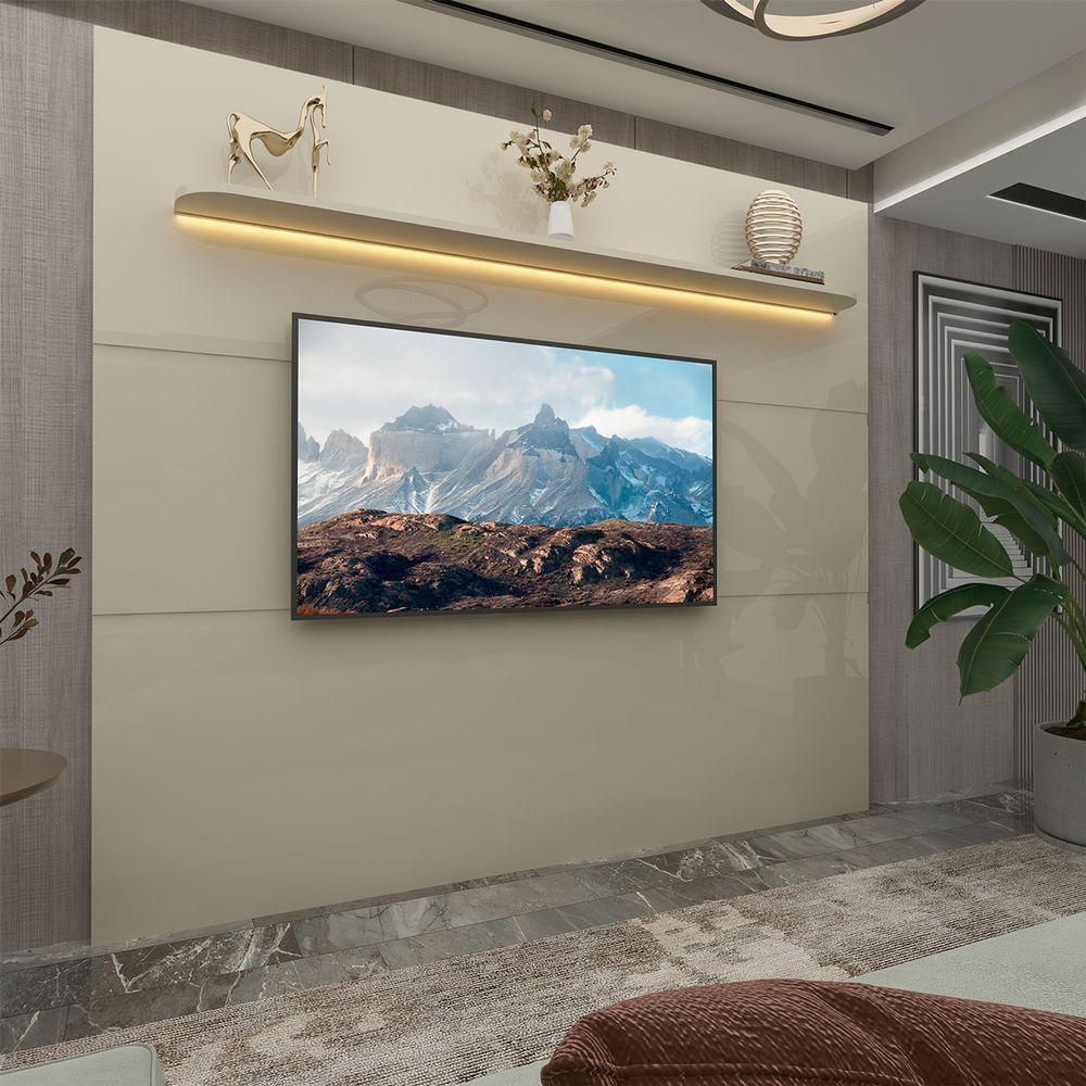 Painel Royal 2.2 Com Led Off White - Gelius Móveis - 2