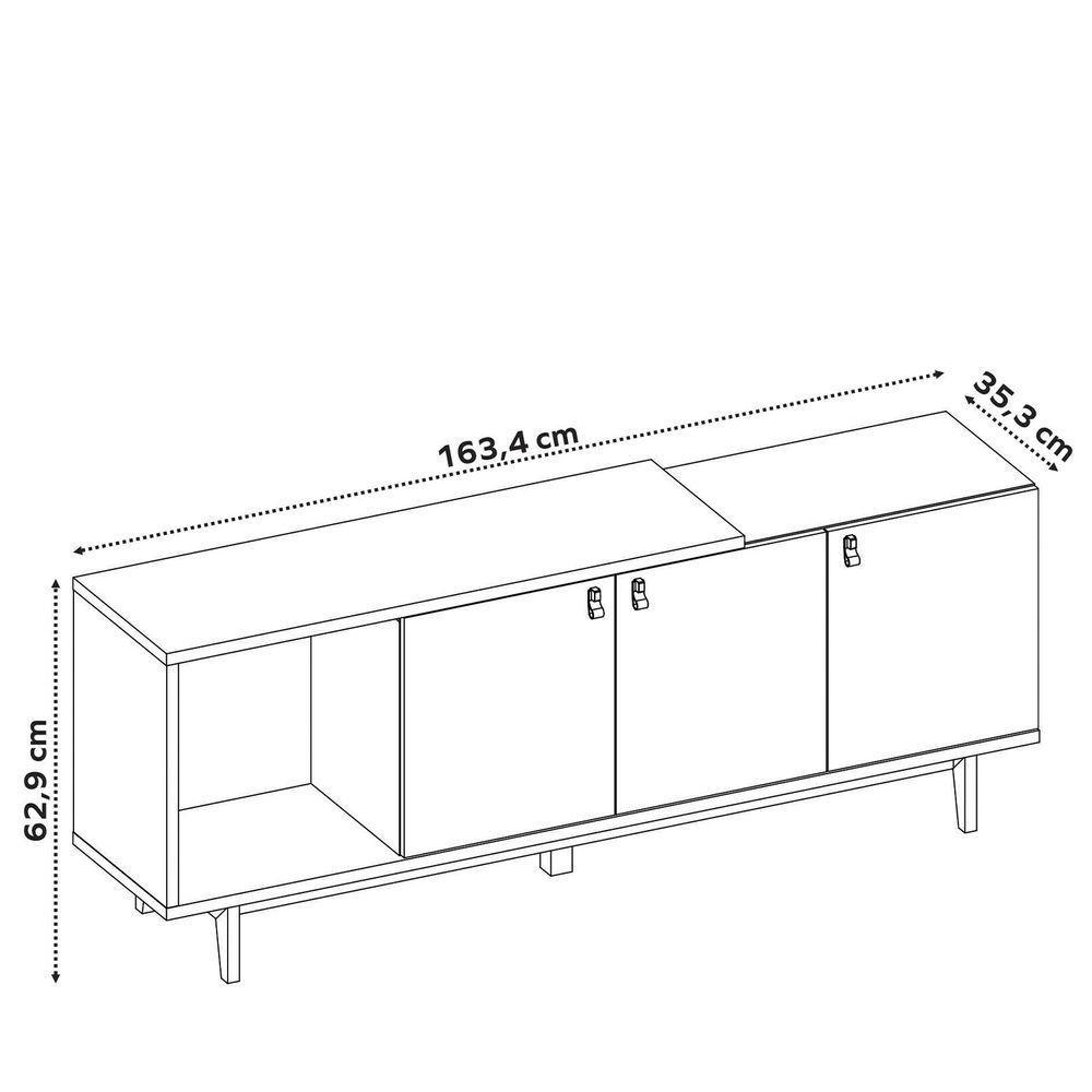 Bancada Nt 1380 Off White Com Freijo - Notavel - 7