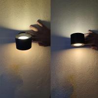 Luminaria Arandela 3 Tons Led Kit 2 Uni Bateria Recarregavel Usb Controle Mesa Parede Quarto Sala Leitura Iluminaçao - 2