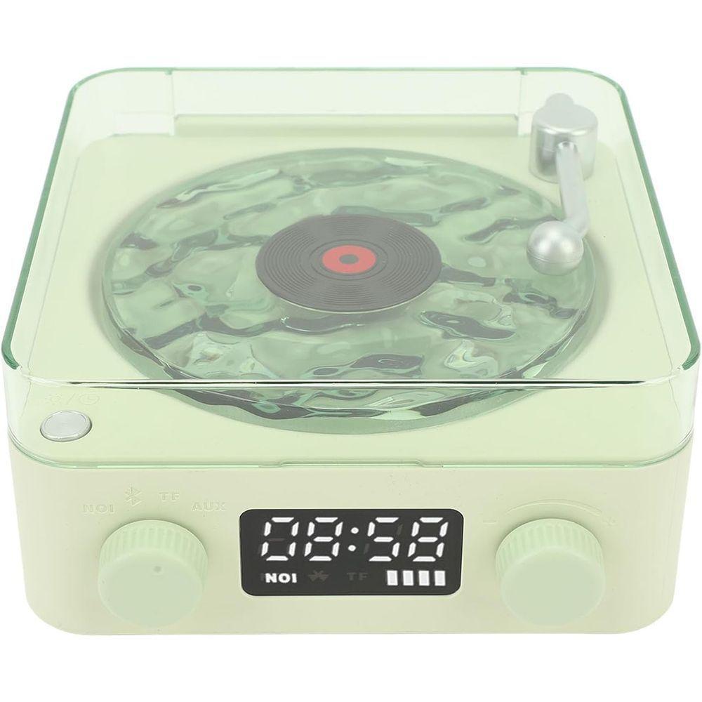 Caixa De Som Toca Disco Vinil Vitrola Bluetooth Cartao Tf Usb Recarregavel Luminaria Musical Rgb Led Iluminaçao - 9