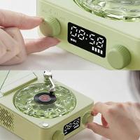 Caixa De Som Toca Disco Vinil Vitrola Bluetooth Cartao Tf Usb Recarregavel Luminaria Musical Rgb Led Iluminaçao - 2