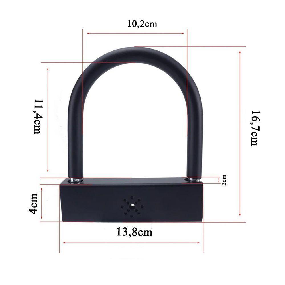 Cadeado Trava De Moto Bike Com Alarme Anti Furto Motocicleta Bicicleta Portao Som Alto Potente Proteçao Segurança - 6