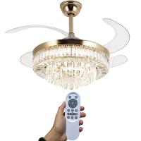 Luminaria Ventilador Retratil Lustre Hera 3 Tons 6 Velocidades Controle Iluminaçao Ajustavel Sala Quarto Casa Escritorio - 1