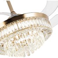 Luminaria Ventilador Retratil Lustre Hera 3 Tons 6 Velocidades Controle Iluminaçao Ajustavel Sala Quarto Casa Escritorio - 7