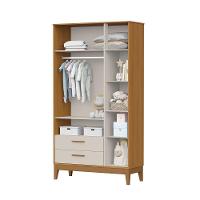 Roupeiro Flip 3 Portas 2 Gavetas Areia Fosco Com Savana - 3