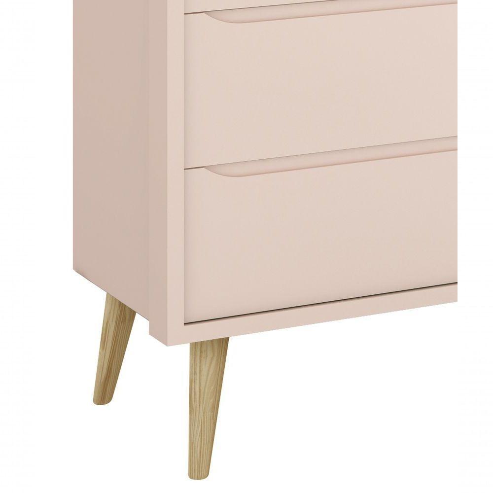 Cômoda Sapateira Théo New Rosa Fosco Com Natural - Moveisaqui - 3