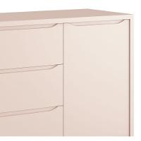 Cômoda Sapateira Théo New Rosa Fosco Com Natural - Moveisaqui