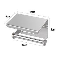 Suporte Papel Higienico Inox Kit 2 Unidades Banheiro Lavabo Prateleira Suporte Porta Objeto Apoio Resistente Organizaçao - 7
