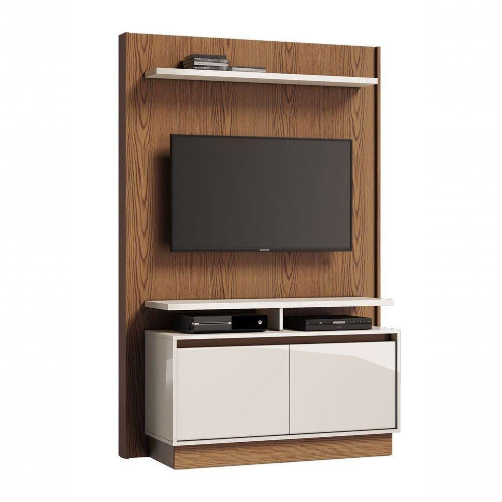 Home Theater Fit Freijó Com Off White - Imcal Móveis - 1