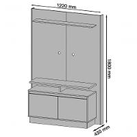 Home Theater Fit Freijó Com Off White - Imcal Móveis - 5