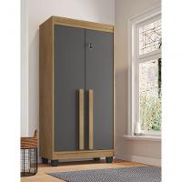 Armario Multiuso Paris Cinamomo Com Grafite - Rv Moveis - 2