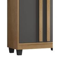 Armario Multiuso Paris Cinamomo Com Grafite - Rv Moveis - 3