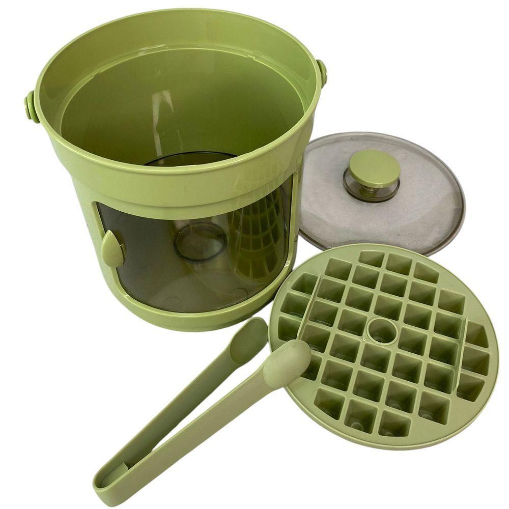 Balde Forma De Gelo Reservatorio Tampa Pegador Dispenser Recipiente Armazenamento Casa Reuniao Lazer Festa Evento - 2