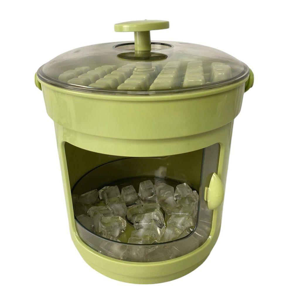 Balde Forma De Gelo Reservatorio Tampa Pegador Dispenser Recipiente Armazenamento Casa Reuniao Lazer Festa Evento - 4
