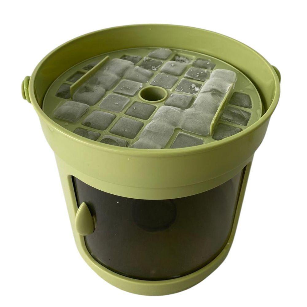 Balde Forma De Gelo Reservatorio Tampa Pegador Dispenser Recipiente Armazenamento Casa Reuniao Lazer Festa Evento - 5