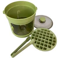 Balde Forma De Gelo Reservatorio Tampa Pegador Dispenser Recipiente Armazenamento Casa Reuniao Lazer Festa Evento - 2