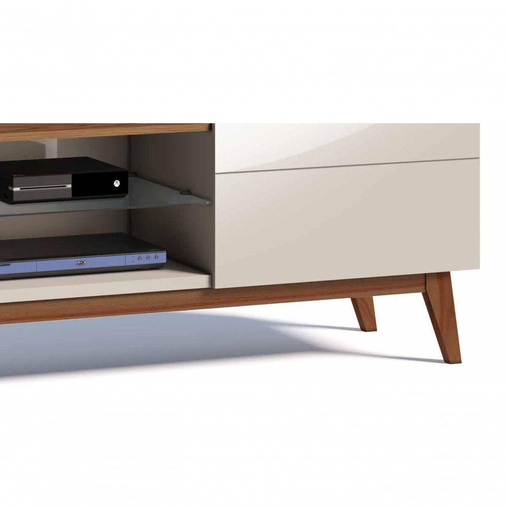 Rack Com Painel Classic Ad 1.8 Freijó Com Off White - Imcal Móveis - 8