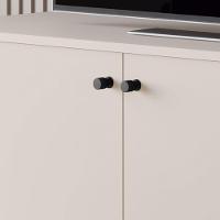 Rack Para Tv 1.4 Tucupi Off White Pe Preto - Moveis Jb - 3