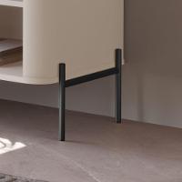 Rack Para Tv 1.4 Tucupi Off White Pe Preto - Moveis Jb