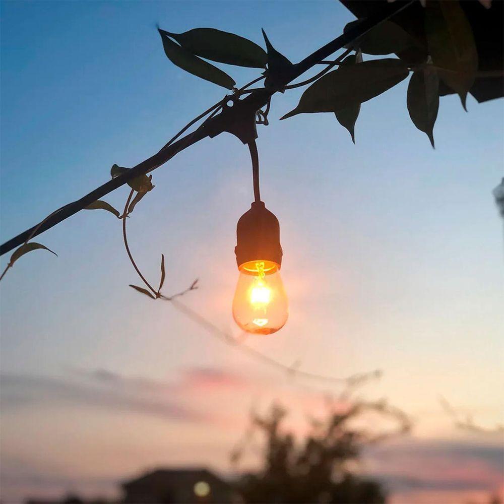 Varal De Luzes 10 Metros Extensivel 10 Bocais Luz Lampada Decoraçao Iluminada Luxo Festa Evento Formatura Casamento - 2