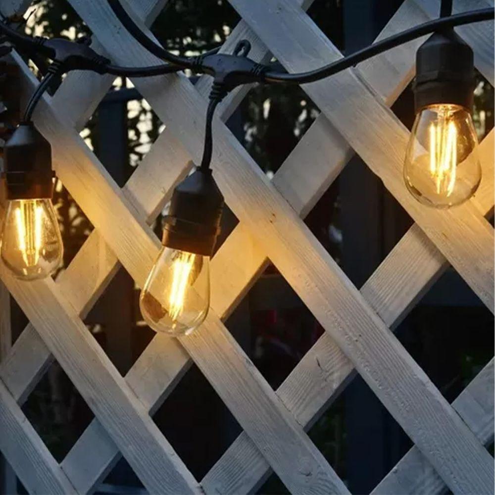 Varal De Luzes 10 Metros Extensivel 10 Bocais Luz Lampada Decoraçao Iluminada Luxo Festa Evento Formatura Casamento - 9