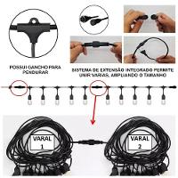 Varal De Luzes 10 Metros Extensivel 10 Bocais Luz Lampada Decoraçao Iluminada Luxo Festa Evento Formatura Casamento - 3