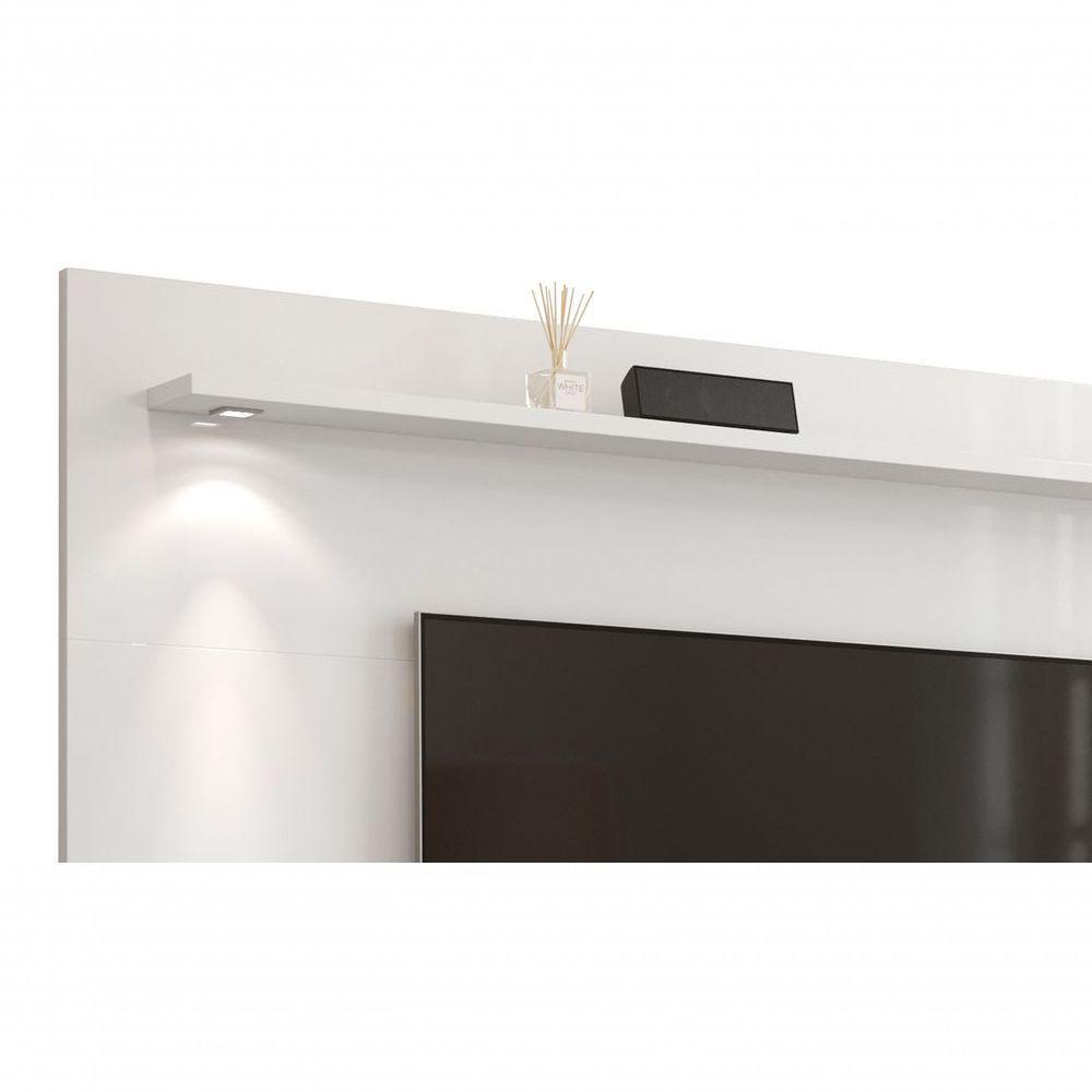 Rack Com Painel Aspen 2.2 Branco - Moveisaqui - 3