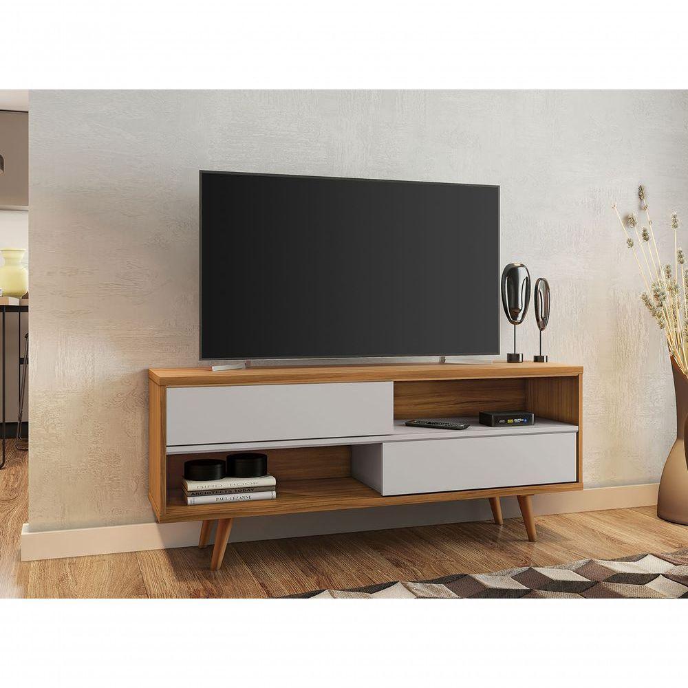 Rack Bancada Nt 1180 Freijó Com Off White - Notável - 2