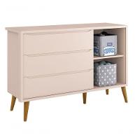 Cômoda Sapateira Théo New Rosa Fosco Com Natural - Reller - 5