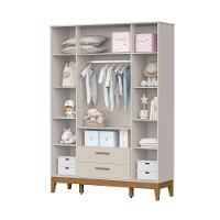 Roupeiro Flip 4 Portas 2 Gavetas Areia Fosco - 3