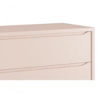 Cômoda Gaveteiro Théo New Rosa Fosco Com Madeira - Reller