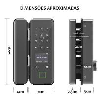 Fechadura Digital Eletronica Porta Inteligente Bluetooth App Celular Biometria Senha Cartao Rf Residencia Casa - 2