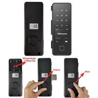 Fechadura Digital Eletronica Porta Inteligente Bluetooth App Celular Biometria Senha Cartao Rf Residencia Casa - 3